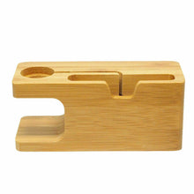 Load image into Gallery viewer, Bamboo Wood Charging Base Desktop Dock Stand
