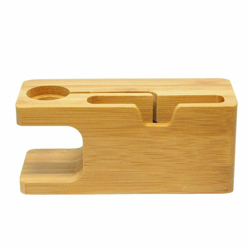 Bamboo Wood Charging Base Desktop Dock Stand