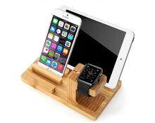 Load image into Gallery viewer, Natural Bamboo Charging Dock
